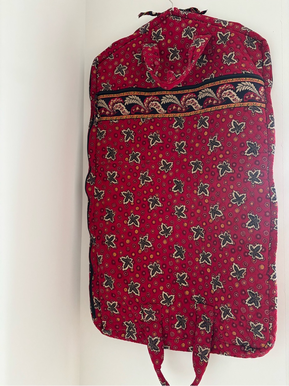 1999 Vera Bradley Red Coin Maple Leaf Garment Bag